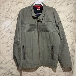 NEW OAKLEY BIKER JACKET Men's Lightweight Zip Front Jacket - Olive Green L